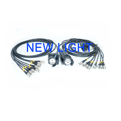 Odc-Odc 4 núcleos 5 mm Cordón blindado de parche de fibra óptica Inodoro para exteriores para FTTA