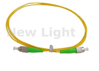 FC/APC - modelo de fibra óptica del cordón de remiendo de FC/de APC solo cable del amarillo del PVC de 9/125 simplexes