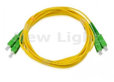 Cordón de remiendo del SC APC de FTTH, cable de fribra óptica del duplex del solo modo de 2.0m m/de 3.0m m