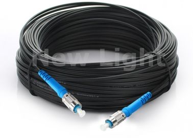 cable de fribra óptica unimodal al aire libre del simplex G657A FC FC de los cables de puente de la fibra óptica de los 200M