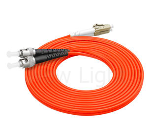 cable anaranjado a dos caras de fibra óptica del PVC del cordón de remiendo del conector multi del modo ST-LC 3.0m m