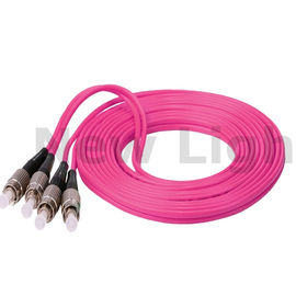 Pérdida de inserción baja de salto multi del cable del duplex OM4 del cordón de remiendo de la fibra del modo FC