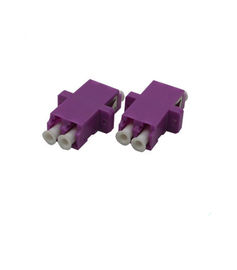 Adaptador púrpura del duplex del adaptador/OM4 LC del cable óptico con los clips tamaño pequeño