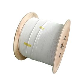 Cable de fribra óptica blanco del color del solo modo de 4 bases con 0,9 fibras del almacenador intermediario dentro
