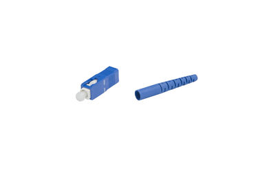 SC durable UPC 2,0/3,0 milímetros de los conectores de la fibra óptica del casquillo de material plástico a una cara