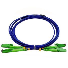 Alta fuerza de la muesca de E2000 APC de remiendo del cordón del duplex de la cuenta de fibra óptica acorazada de la fibra