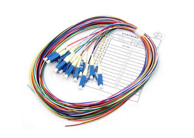 Conector óptico del SC/de APC de los colores 0.9m m de la coleta 12 de la fibra del solo modo