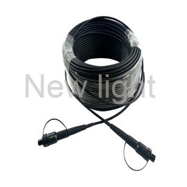 Cable de fribra óptica de FTTA con el conector impermeable óptico de la fibra Ip68