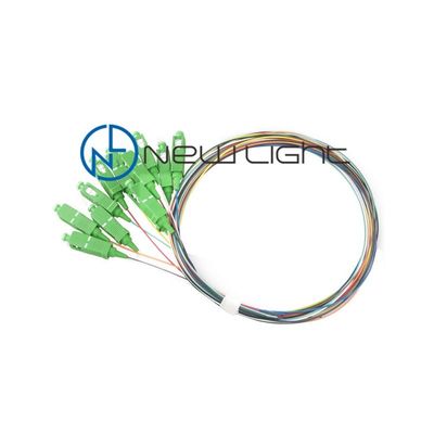 Cable de fribra óptica flojo del tubo hacia fuera OM3 LC/UPC del paquete de la fan