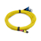 MPO altamente integrado del LC del desbloqueo del cable 0.9m m de la fan al cable de fribra óptica hacia fuera