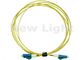 Cordón de remiendo amarillo de la fibra del LC LC, material del PVC cable de fribra óptica del simplex de 3 metros