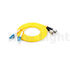 LC - fibra amarilla 2,0/3,0 milímetros del doble del cable de fribra óptica del PVC del solo modo 9/125 del LC