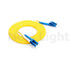 LC - fibra amarilla 2,0/3,0 milímetros del doble del cable de fribra óptica del PVC del solo modo 9/125 del LC
