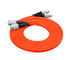 62.5 / 125 color modificado para requisitos particulares de la naranja de la longitud del LC LC del cordón de remiendo de la fibra óptica 3.0m m