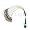 MPO/MTP - cordón de remiendo de fibra óptica femenino del solo modo del cable de la fibra de MPO/de MTP MPO