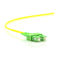 SC APC con el cable de salto del solo modo 2,0 de fibra óptica libres del cordón de remiendo del logotipo del clip