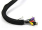 La fibra óptica incombustible de la red de la protección equipa el ANIMAL DOMÉSTICO negro/la manga ignífuga de nylon del cable
