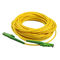 Casquillo 9/125 del metal del cordón de remiendo de la fibra óptica del PVC E2000 APC 1310/1550 longitud de onda G652D