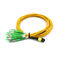 hembra baja del cable de la pérdida de inserción 12F MPO MTP - cable del desbloqueo del conector de la fibra del ST APC