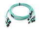 48 cable del tronco MPO MTP del cordón de remiendo de la fibra, 4*12 puente óptico de la fibra MPO