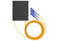 PLC encajonado de la longitud de onda de la fibra óptica del ABS ancho del divisor 1x2 con el conector del SC/de la PC