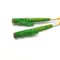cable de fribra óptica del duplex del color verde del cordón de remiendo de los 10M E2000 APC/del solo modo