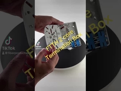 Caja de terminación de FTTH de plástico interior, 2 cajas de terminación de cable de salida de fibra de pared