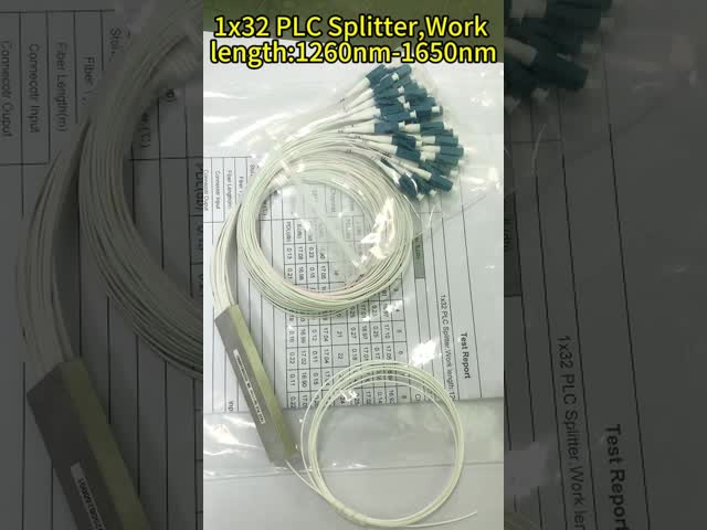 comprar Divisor de fibra óptica 1x8 con conector SC/APC y tubo de acero inoxidable para aplicaciones FTTH online manufacture