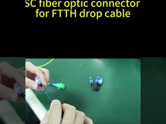 Conector rápido de fibra óptica SC FTTH monomodo, material plástico, instalable en campo