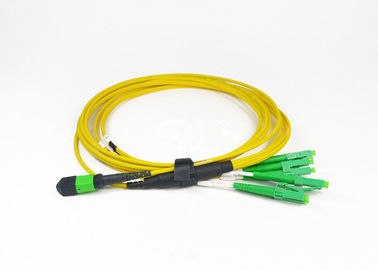 Fibra óptica verde MPO de la base del cable 8 de MPO MTP al cable del tronco del remiendo del LC para CATV