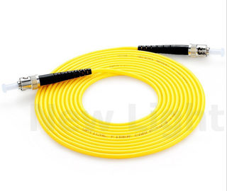 ST - cable del remiendo del solo del modo SX del ST de remiendo del cordón del amarillo PVC de fibra óptica/de LSZH 2,0