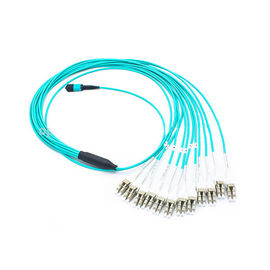 cable multi del Fanout del modo MTP de 10Gbs OM3 para 4 cordones de remiendo Duple del LC