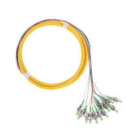La coleta amarilla de la fibra óptica limitó ST APC del tubo 0,3 pérdidas de inserción del DB