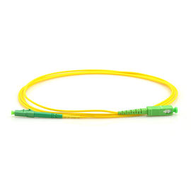 SC amarillo del verde del sc lc del cordón de remiendo de la fibra óptica de FTTH los 5M modo del cable del LC 2,0 al solo