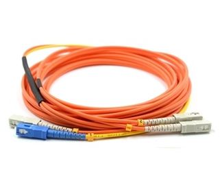 PC del SC del MCP al cordón de remiendo de condicionamiento del modo de la fibra óptica del duplex 62.5/125 del SC UPC 3meter