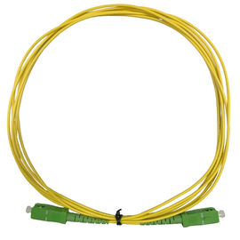 Conector del verde del SC APC del cordón de remiendo de la fibra óptica del simplex 2.0m m del solo modo