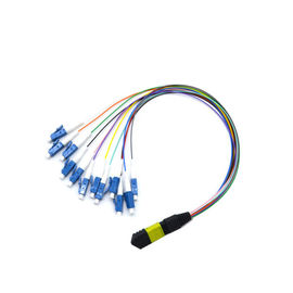 12 el cable de la fibra del cable Om2 del conector MPO MTP de la fibra conecta el casete de la fibra de Mpo