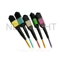 Milímetro de SM MPO al cable a dos caras 0.35dB de pequeñas pérdidas del desbloqueo de 4 LC y a la pérdida estándar 0.60dB