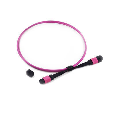 comprar 12 PVC bajo 3.0m m OM4 50/125 de la pérdida de inserción del cordón de remiendo de la fibra MPO MTP OM3 online manufacture