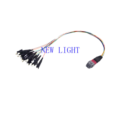 comprar Diámetro bajo del PVC 3.0m m de la pérdida de inserción de las asambleas de cable de Data Center MPO OM3 online manufacture