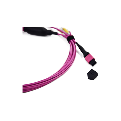 comprar Milímetro/SM 10 GB OM3 MPO a los cables del remiendo del Fanout del cable 0.9m m de la fibra del LC online manufacture