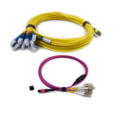 comprar pérdida de inserción baja del PVC/de LSZH del cordón de remiendo de la fibra óptica de 3.0m m G657A1 MPO MTP online manufacture