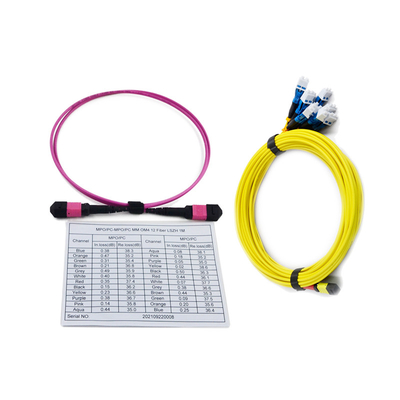 comprar 3.0m m 100G MPO a la pérdida de inserción baja de MPO Jumper Fiber Cable Female Connector 10m online manufacture