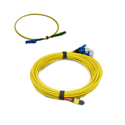 comprar Baja pérdida de inserción ≤0.35dB Cable de ruptura de fibra MPO a LC Diámetro de 3.0 mm Compatible con Huawei QSFP online manufacture