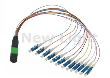 comprar La red de comunicación de datos MPO/MTP al cable/12 del LC quita el corazón al cable de fribra óptica online manufacture