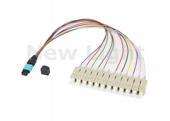 comprar Cable multimodo OM3 MPO MTP de 12 núcleos / 24 núcleos para redes de área de almacenamiento online manufacture