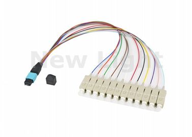 comprar Corazones multi/24 corazones del cable 12 del modo OM3 MPO MTP para el canal de la fibra del establecimiento de una red del almacén online manufacture