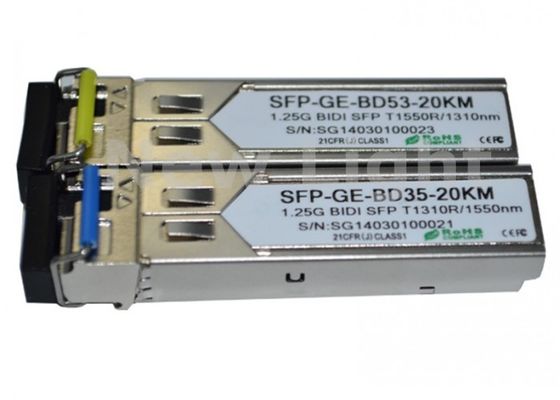 comprar 1.25Gbps 20km Transceptor SFP de modo único con monitoreo de diagnóstico digital para redes de fibra óptica online manufacture
