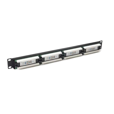 comprar 24 puertos Cat5e-Cat7 Panel de parche Ethernet montable en el bastidor con gestión de cables online manufacture