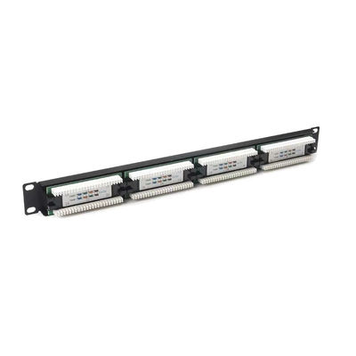 comprar Panel de parche RJ45 Ethernet montable en el bastidor de puertos 24 Compatible con cables Cat5e a Cat7 online manufacture